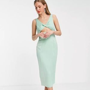 ASOS DESIGN midi dress in green - NWT